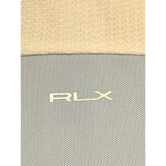 NWT Ralph Lauren RLX Golf Air Tech Pique-sl Mesh Mix Polo Baby Blue White Size L - Picture 9 of 12